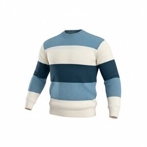 Vintage‎ Jordan Craig Collection Mens Striped Knit Sweater & Beanie Set Size L